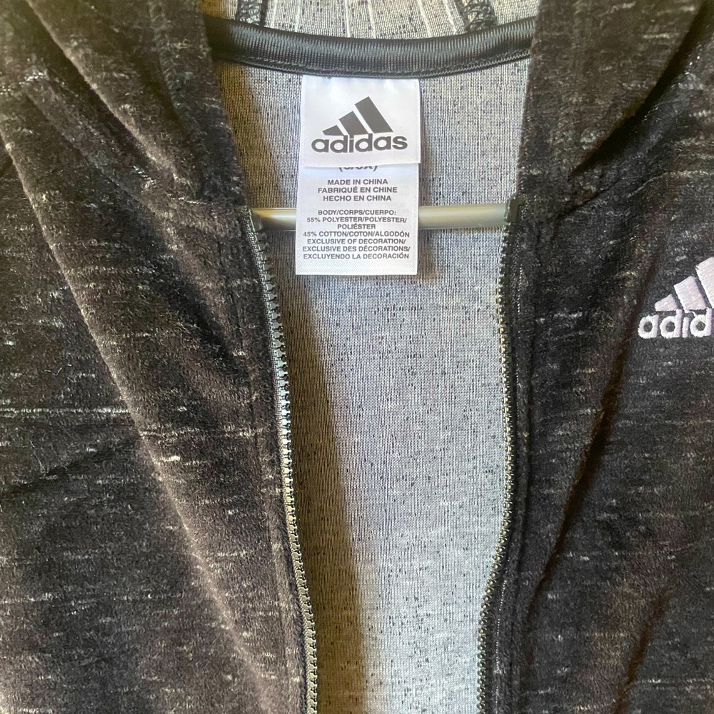 Adidas Hoodie’s Sweatshirt | Long Sleeve | Color: Gray/black | Size: XS - Picture 4 of 6
